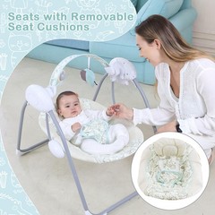 Baby Swing for Infant,Newborn Swing with Music,5 Speed Levels,Timing Setting,…