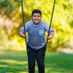 Lifetime 91137 9 Ft A-Frame Metal Swing Set Earthtone Kids Outdoor Playground