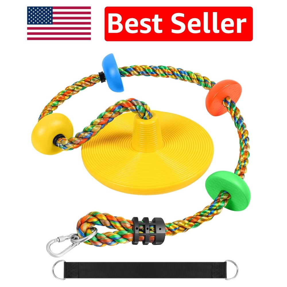 Versatile Kids Climbing Rope Tree Swing with Easy Install Features & Accessories