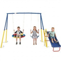 Garden Swing Set with Kids Slide Child Swing Play Toys for Backyard Playground