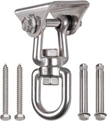Heavy Duty 360° Swivel Swing Hanger, Stainless Steel Swing Hook for Ceiling Wood