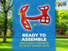 Swing Set Stuff Inc. Glider without Chain or Rope Red 0073-R wood playset seat