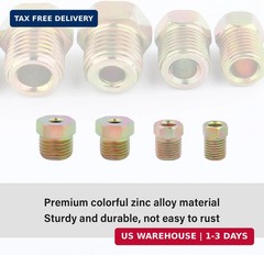 16PCS 3/16 Brake Line Fittings,Thread Brake Line Repair Kit Metric Invert Flare
