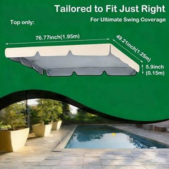 Replacement Swing Canopy 77″x50″, 420D UV Protection Cover