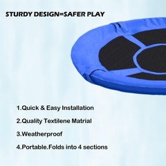 Interchangeable 40in Saucer Tree Swing Fabric Cover,Saucer Swing （Blue