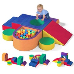 6 Pieces Toddler Climbing Toys Indoor, Crystal Velvet Foam Climbing Blocks fo…