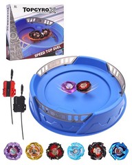 X Stadium Battle Set with X-Celeration Rail, 6 Right-Spin Tops, 2 Launchers a…