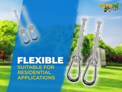 SWING SET STUFF INC 3/8″ X 4″ SWING HANGER WITH SPRING CLIP (PAIR) play toy 0269