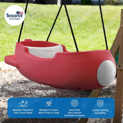 Step2 Rocket Swing for Two, Baby Outdoor Swing, outside Weather-Resistant Rope,