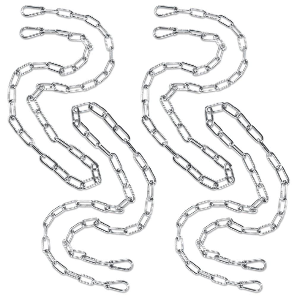 4PCS 39″ (3.3 ft) Hanging Chair Chain Kit with 8 Carabiners, 440LB Capacity S…