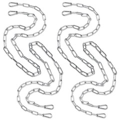 4PCS 39″ (3.3 ft) Hanging Chair Chain Kit with 8 Carabiners, 440LB Capacity S…