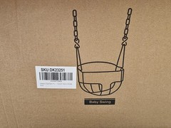 Domaker DK23251 Toddler Swing Seat with Coated Chains for Outdoor, Yellow