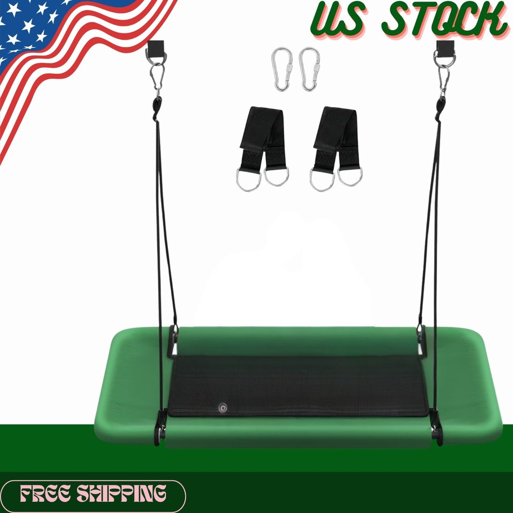 NEW 60in Tree Swing Adjustable Platform 700lbs Outdoor Indoor Green Black
