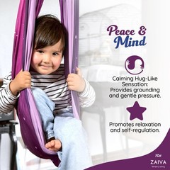 Sensory Swing for Kids Indoor Outdoor – (Hardware Included) 360° rotating D