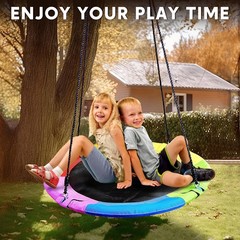 40″ Saucer Tree Swing for Kids – 900Lb Capacity, Waterproof, Adjustable Straps,