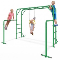 Monkey Bars w/ Climbing Frame Gymnastics Bars 400lbs Heavy Duty Outdoor for Kids