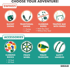 Playground Accessories: Periscope, Pirate Steering Wheel, Telescope – Kid’S Imag