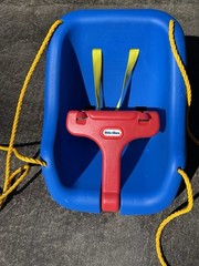 Little Tikes 2-in-1 Snug and Secure Swing, High Back , Blue & Mounting Straps