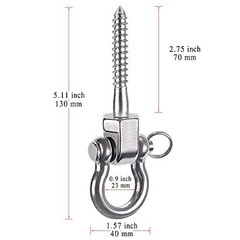 Heavy Duty Swing Hangers – Set of 2 ef of 2 pk With Bow Ring of 2 Pack