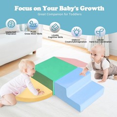 Climbing Toys for Toddlers 1-3, Foam Climb Blocks for Baby，4-Piece Baby Climb…
