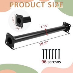 16.5″ Outdoor Monkey Bars Set of 6 – Black Metal Climbing Playground Ladder Kit