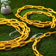 2 Pcs 87” PVC Coated Swing Chain Heavy Duty Hanging Swing Hardware Kit with …