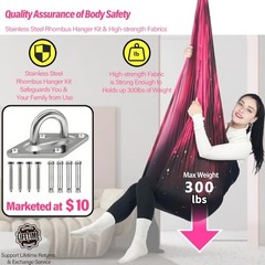 Sensory Swing for Kids Holds up to 300lbs Indoor & Outdoor Therapy Space Pink