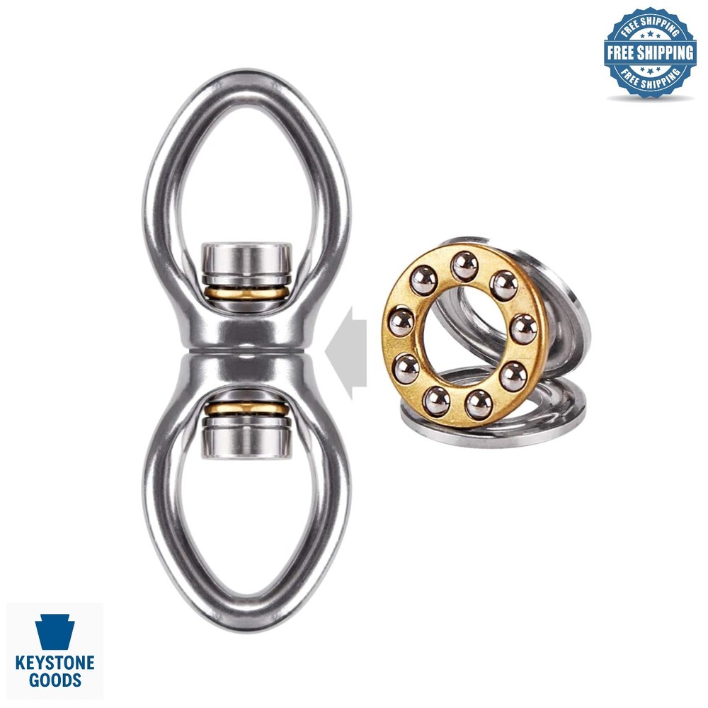 Heavy Duty Swing Swivel with 2 Bearings – 800LB Capacity for Aerial Silks, Ha…
