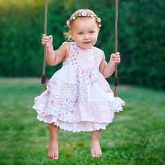 Wooden Bench Swing w/ Adjustable Rope, 100lb Capacity, for Playset or Tree
