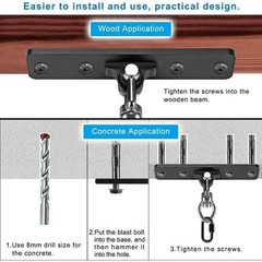 2 Pack Heavy Duty Swing Hangers Swing Set Accessories with Carabiner