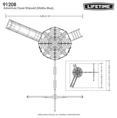 Lifetime 91208 Adventure Tower Playset Kids Outdoor Playground Slide Swingset