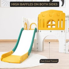 8-in-1 Toddler Indoor Playground Slide Set Baby Slide Playset Outdoor Play Toy