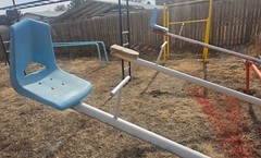 Vintage Teeter Totter Seesaw Six Kid 12 Foot School Playground Equipment