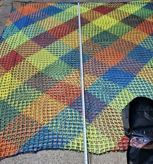 AONEKY Playground Net 9′ x 9′ Multicolor Kids Climbing Cargo Net Double Layer