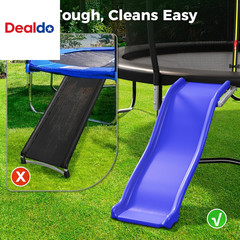 Plastic Trampoline Slide for 8-16FT, Heavy Duty Outdoor Slide for Trampoline, Sa