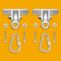 Heavy Duty Swing Set Hangers with Locking Snap Hooks for Indoor Outdoor Use