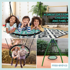 500LB Spider Web Swing 40 Inch For Kids, Fun Outdoor Activity (Straps Included)