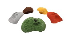 Atomik Rock Climbing Holds 5 Limestone Roof Jugs Set 1 in Assorted Earth Tones