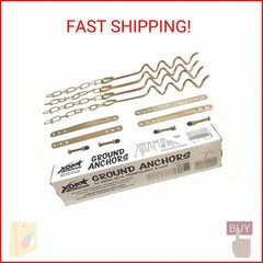 Metal Ground Anchor Kit – 4pcs Auger-Style 12 3/4″ ea. All Hardware Included. Ea