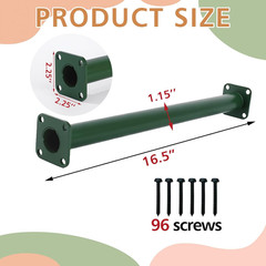 16.5″ Outdoor Monkey Bars for Backyard – Set of 12,Green Metal Outdoor/Indoor Mo