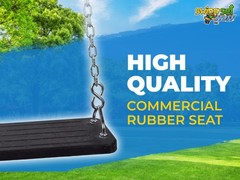SWING SET STUFF INC. SMALL MEGA FLAT SEAT 5.5 FT UNCOATED CHAIN (BLACK) 0313