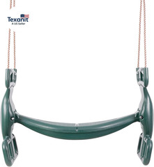 Outdoor Swingset Plastic Double Glider Playground Patio 2 Person Kids Fun Swing,