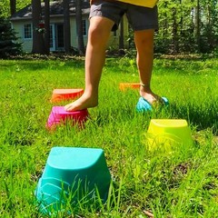 B. toys – Steppers for Kids – 6 Stepping Stones Balance Toy for Indoor & Outdoor