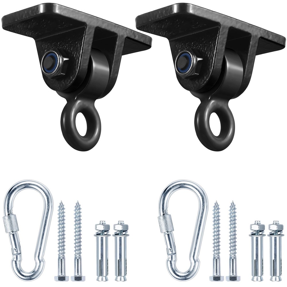 Swing Set Brackets, MDAIRC Heavy Duty Hangers for Wooden Sets Black