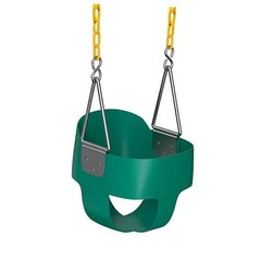Baby Swing Outdoor – Heavy Duty Toddler Swing Set Bucket Swing Green