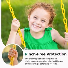 DECORLIFE Toddler Swing, Baby Swing Outdoor –High Back Full Bucket Green