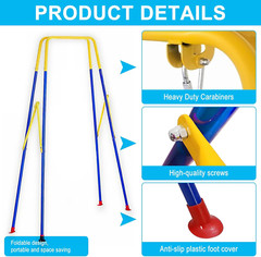 TALECO Gear Toddler Swing, 3-In-1 Swing Sets for Backyard, Baby Swing Outdoor/In