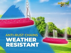 SWING SET STUFF INC. FLAT SEAT WITH 5.5 FT. UNCOATED CHAIN PINK toy kids 0309