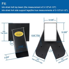 BETOOL Swing Set Brackets – 2pcs A Frame Swing Bracket Hardware with All Moun…