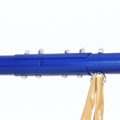 Metal Swing Set for Kids with Double Swings Slide Seesaw Glider